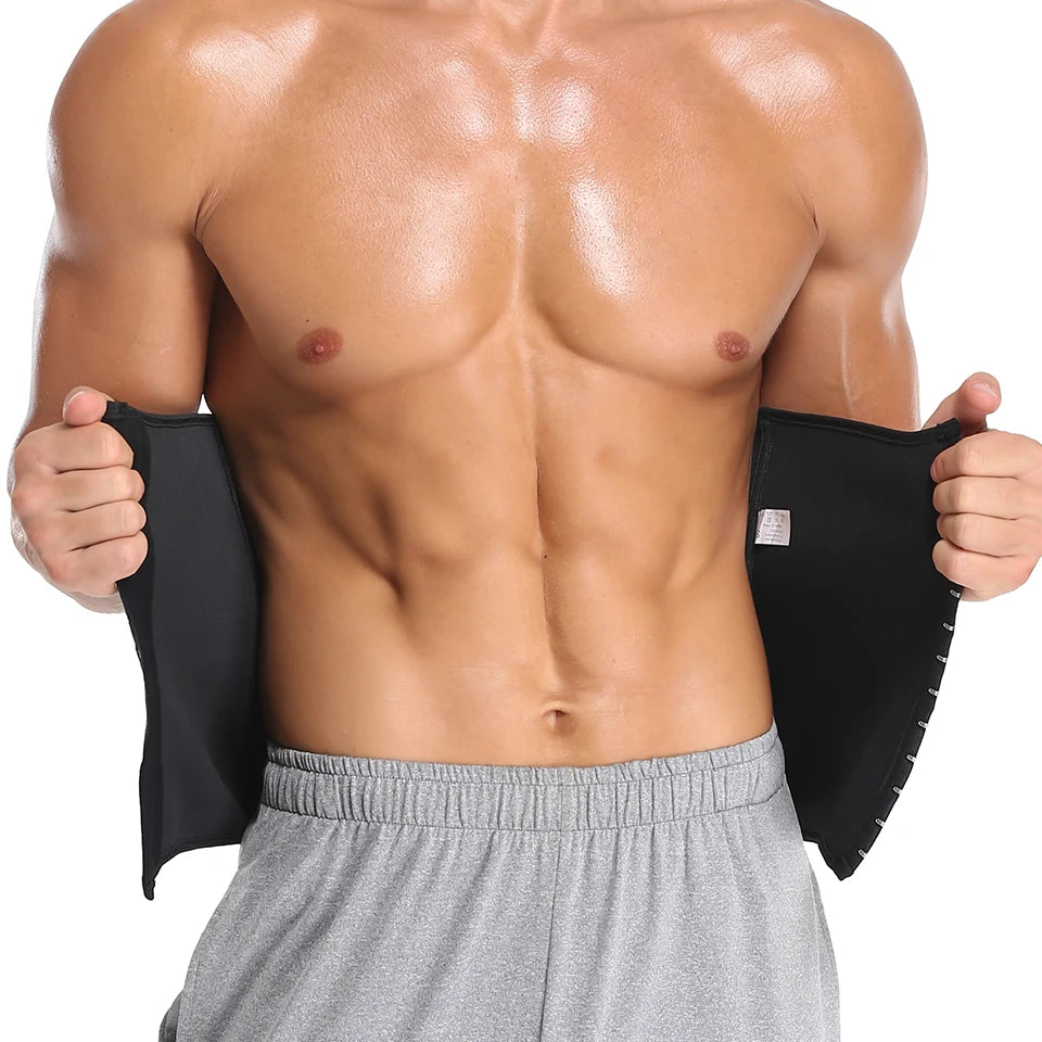 Men Waist Trainer Slimming Body Shaper Fitness Belt Weight Loss Fat Burning Sport Girdle Sweat Trimmer Workout Cincher Shapewear