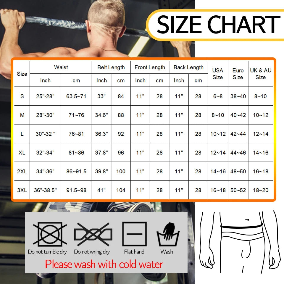 Men Waist Trainer Slimming Body Shaper Fitness Belt Weight Loss Fat Burning Sport Girdle Sweat Trimmer Workout Cincher Shapewear