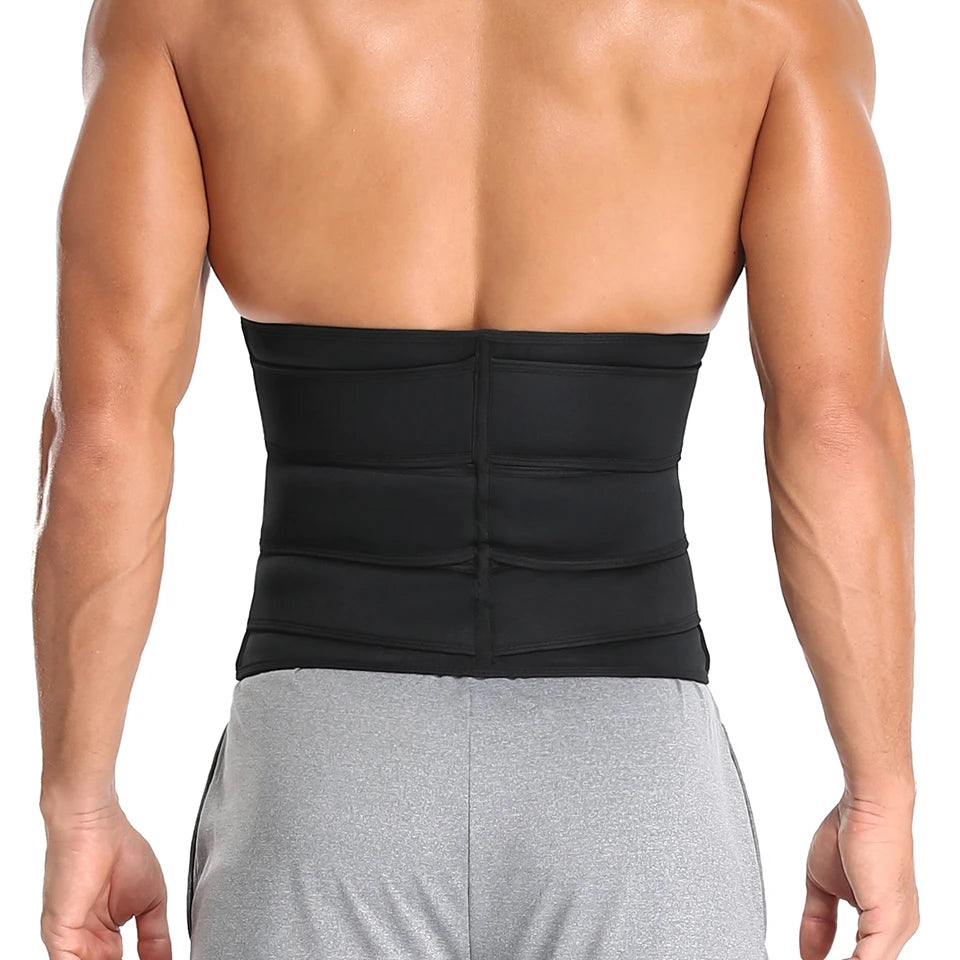 Men Waist Trainer Slimming Body Shaper Fitness Belt Weight Loss Fat Burning Sport Girdle Sweat Trimmer Workout Cincher Shapewear