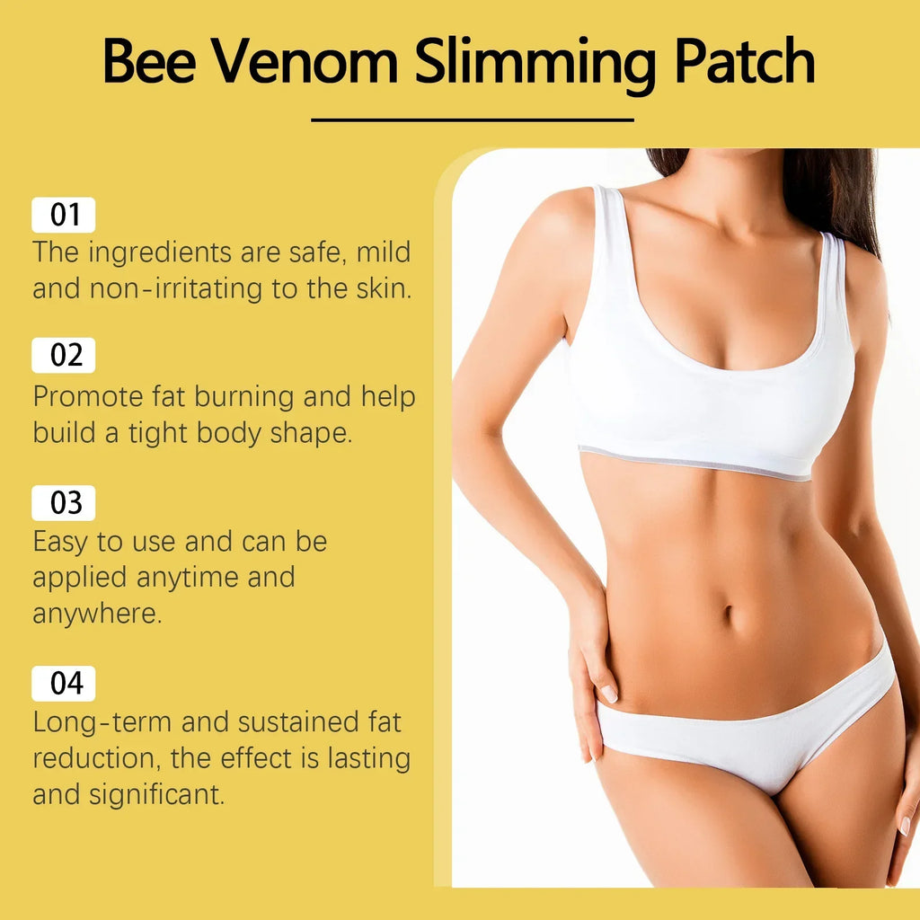 South Moon 10pcs Bee Venom Body Shaping Patch Belly Slimming Weight Loss Detox AbdominalRelieve Stress Muscle Tighten Patches