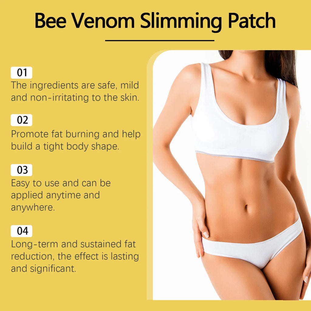 South Moon 10pcs Bee Venom Body Shaping Patch Belly Slimming Weight Loss Detox AbdominalRelieve Stress Muscle Tighten Patches